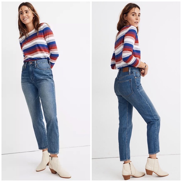 Madewell Denim - MADEWELL The Tall Momjean in Downey Wash jeans